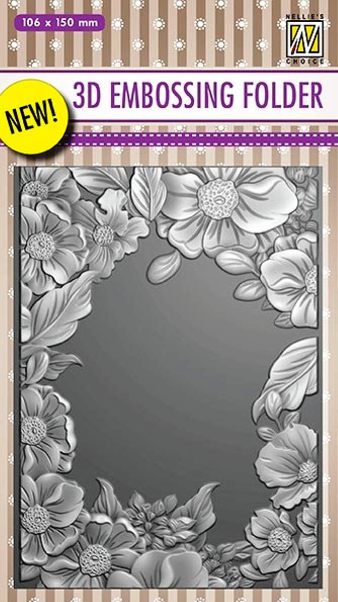 Nellie's ChoiceSnellen 3D Embossing Folder - Flower Frame