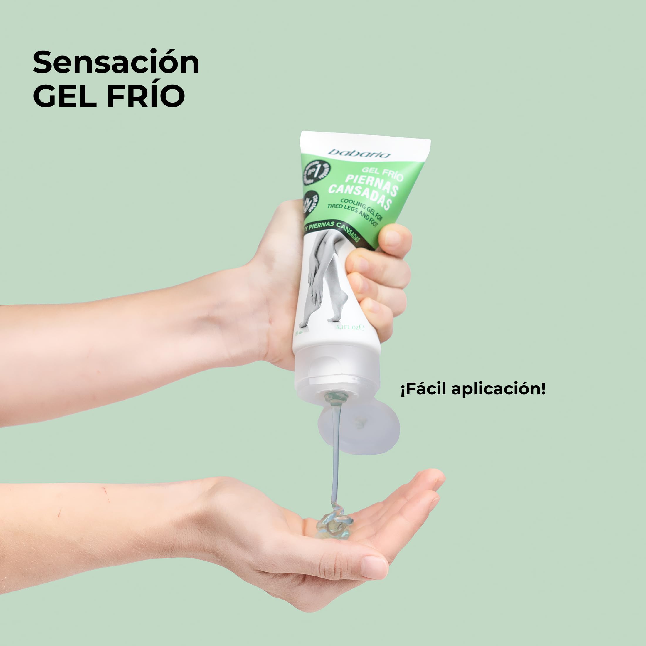 Babaria - Gel Frio Piernas Cansadas 150ml | Crema Piernas Cansadas | Bienestar Para Piernas Y Pies Cansados | Crema Antiinflamatoria y Hidratante Aloe Vera | Piernas Cansadas Circulacion