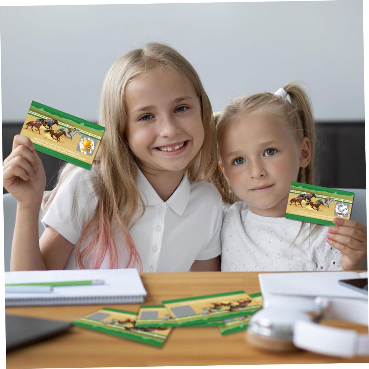 VILLCASE 5 Ensembles Cartes à Gratter Autocollant Jeu De Billets à Gratter Carte à Gratter De Dessin Animé Jeu De Grattage De Fête Cartes De Souhaits à Gratter Papier