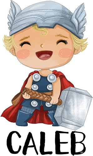 Miniatura 5 de Personalized Baby Thor Boy Watercolor Superhero Nursery Unframed Print