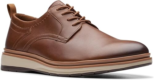 Clarks Men's Chantry Lo Oxford Dark Tan Leather 11 Medium