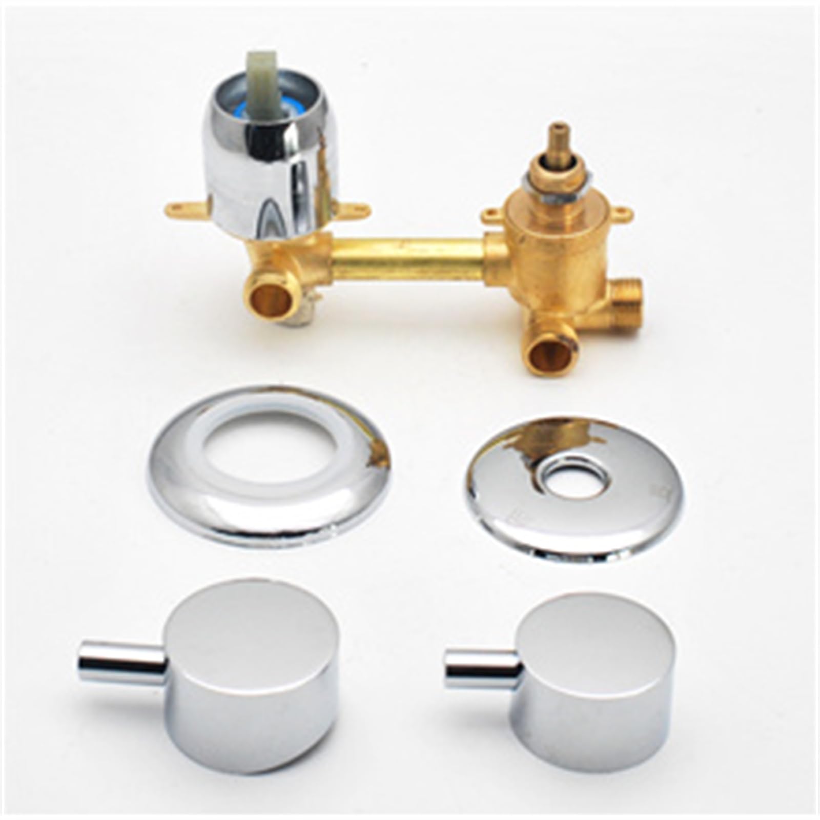 2/3/4/5 vie Miscelatore rubinetti doccia, ottone rubinetti da bagno interasse 9 cm/10 cm/12,5 cm/14,5 cm, miscelatore bagno per cabina o bagno turco (9 cm, intubazione 3 uscita)