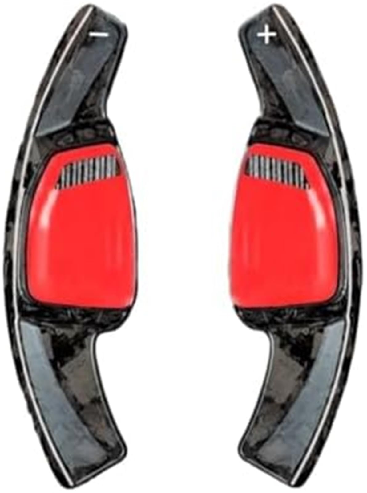 Demulax Black Forging Carbon Black Shifter Extension Paddles, For Rs4 Rs6 For Avant Rs7 Rs5 For Coupe Sportback 2020 2021 Vehicle Transmission Paddle Blade(Black Forging Carbon Black)