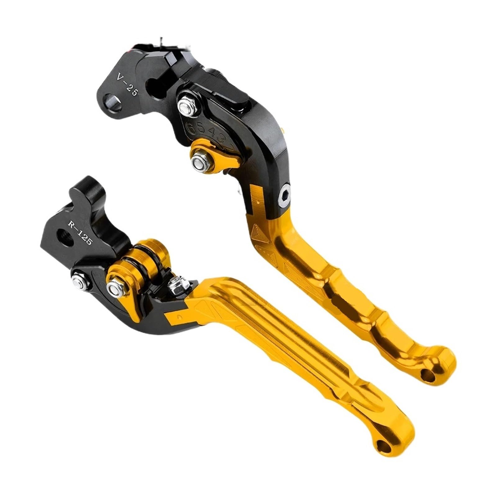 Palanca de freno de embrague dorada para moto Yamaha XVS125 Virago
