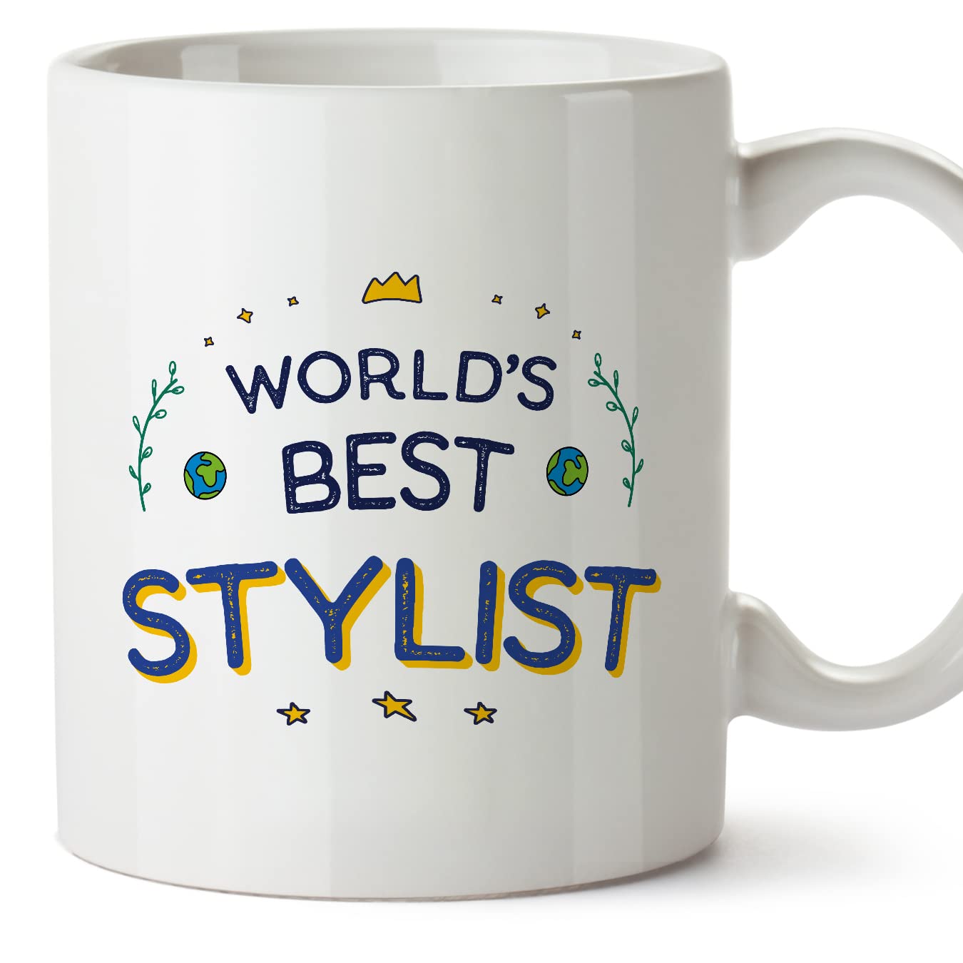 MUGFFINS Stylist Mug - in English - World's Best - Funny Gift for Colleagues - Ceramic 11oz Mug — image 1