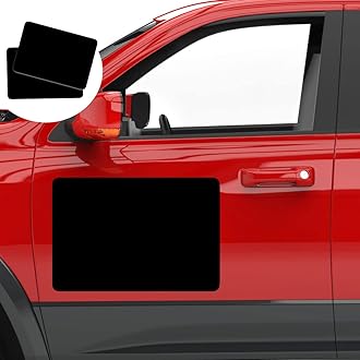 2 Pack Blank Car Door Magnet Sticker, Rounded Corners Magnetic Vehicle Sign, Perfect Magnet for Car to DIY Advertise Business and Cover Company Logo, Personalized Magnet Decal 18"x12" Black