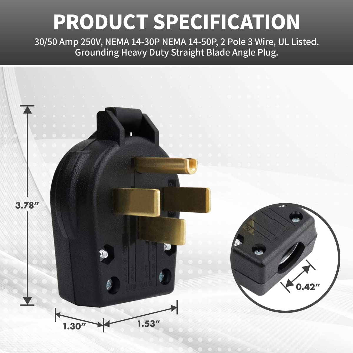 Snapklik.com : NEMA 14-30P & NEMA 14-50P Plug, 4 Prong Dryer/Range Oven ...