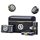 Hollyland Lark M2 Wireless Microphone for iPhone/Camera/Android/PC, 48kHz/24-bit High Fidelity Audio, 300m Range, Noise Cancelling, 40h Use, YouTube, Vlog, Streaming (2TX + 3RX + Charging Case)