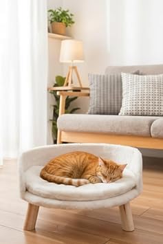 Reyo Pet Puffy Kedi K pek Koltu u Pelu  35x30 cm