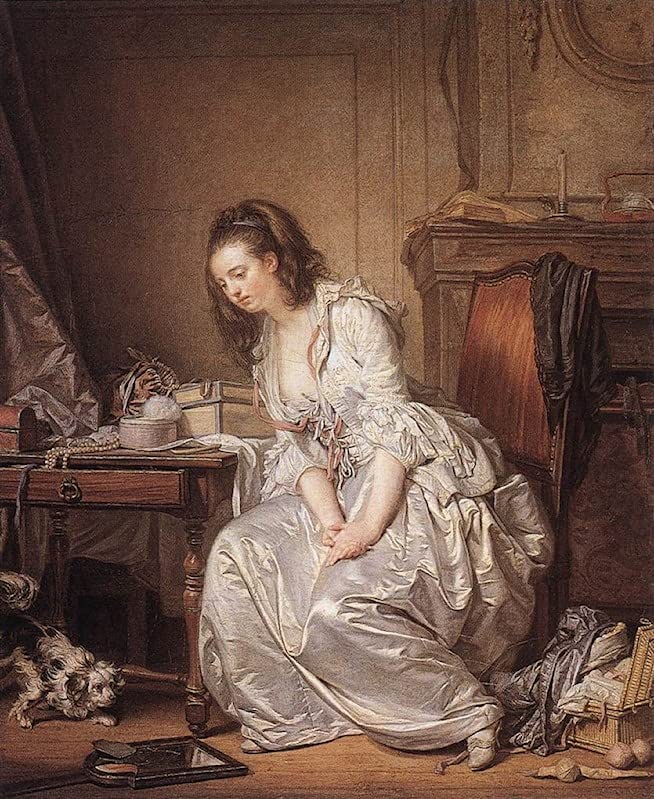 Cuadro de lienzo de El espejo roto para decorar un dormitorio elegante con arte clásico 60x90cm