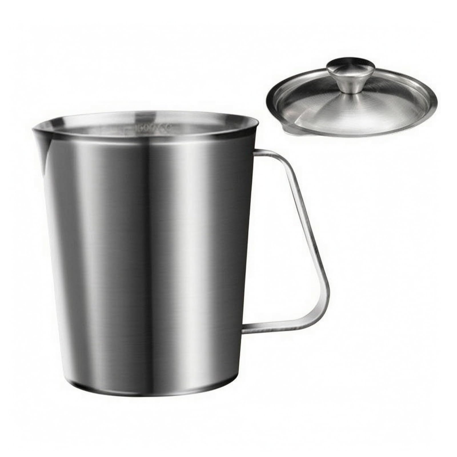 Tasse à Mesurer En Acier 304 Résistant Pich Mesureur Poignée Métallique Épai Tasse Doseuse Métallique Bec Verseur pr Pâtiers, 2000ML