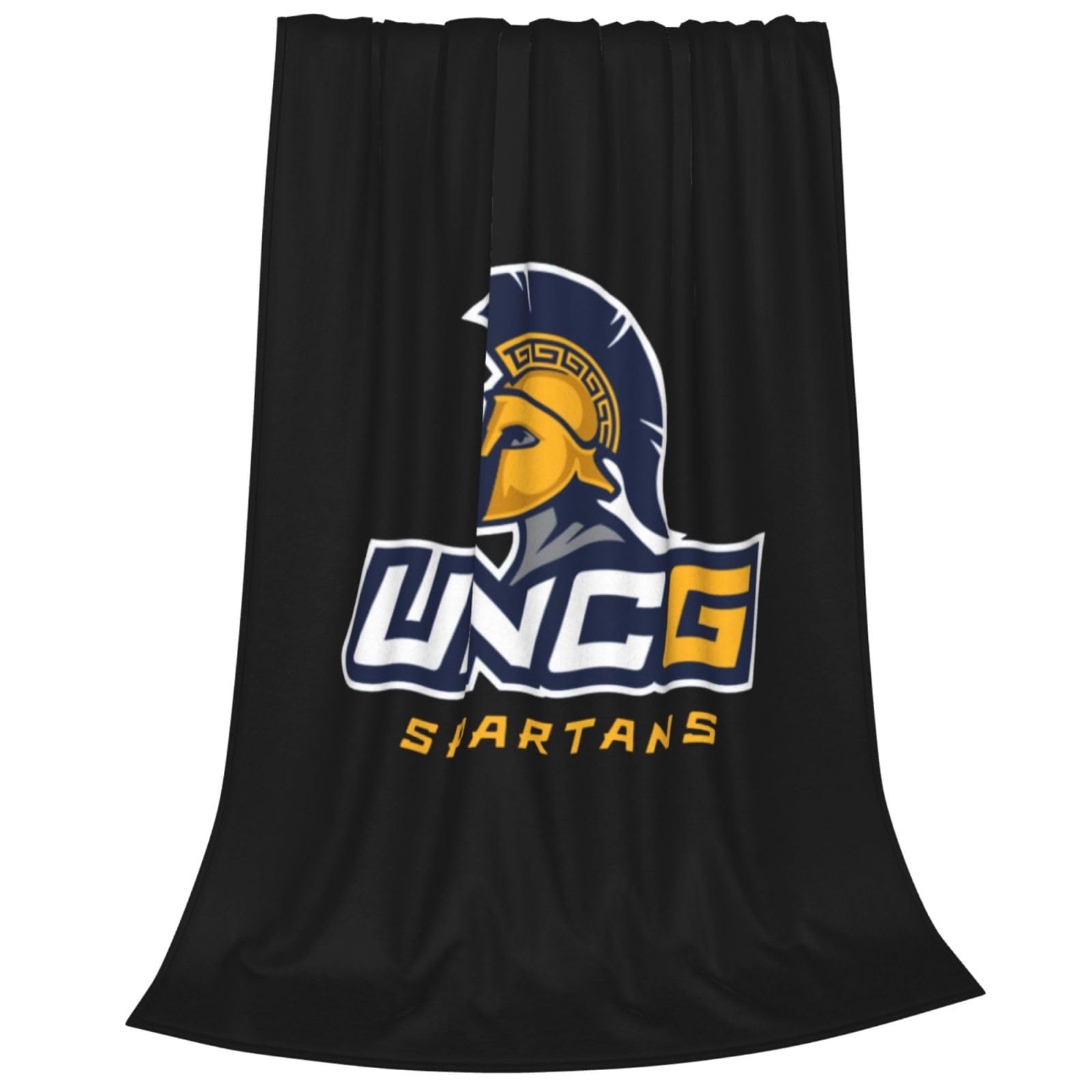 XRPUONG UNC Greensboro Spartans Fleece Blanket, Very Soft Microfiber Flannel Blanket for Couch Warm and Cozy for All Seasons