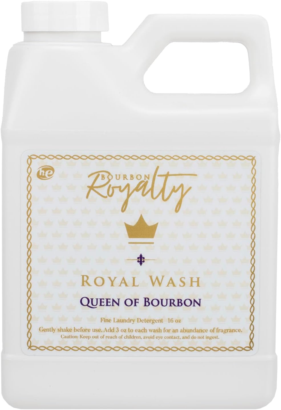Bourbon Royalty Royal Wash 16 Ounce High Efficiency Scented Fragranced Liquid Laundry Detergent, Queen of Bourbon