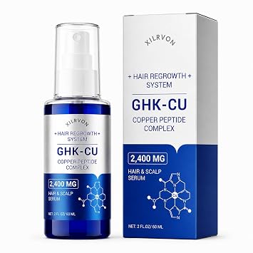 Copper Peptides for Hair Growth | with 4% Copper Peptides, Ghk-Cu Hair & Scalp Serum Spray for Thicker, Fuller Hair, Softness & Shine, All Hair Types, 2 Fl Oz