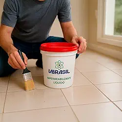 VBRASILL Impermeabilizante Líquido, 1 Litro, Proteção contra Infiltrações, para Contrapisos, Rebocos, Concretos, Tintas, Cerâmicas, Tijolos, Telhas entre outros, Impermeabilizante Líquido Para Tintas