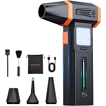 Compressed Air Duster Powerful 40MM Brushless Motor Electric Air Duster | 430G Storm Force Air Duster 360W Power & 59.2WH Rechargeable Blower, Up to 6H, 4 Gear Turbo fan for Keyboard Car Home Outdoor