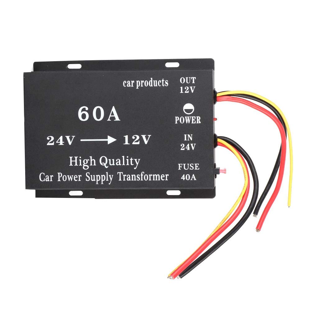Adapter transformator konwerter, 720w 60A 24V do 12V samochód DC moc Elelift Buck transformator adapter konwerter samochód ciężarówka bezpieczeństwa zasilania regulator