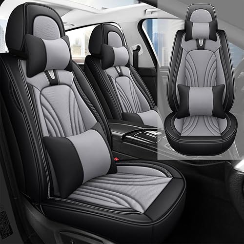 Vista 25 de Fundas de asiento de cuero para Volvo XC40 2019-2024, piel sintética impermeable, compatible con bolsas de aire y protector de cojín automotriz