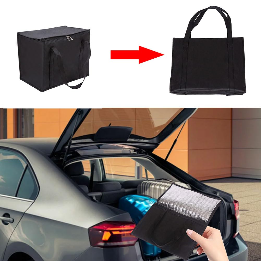 ITMNMNL Grand Sac Isotherme 40L Isothermes,Sac Glaciere Pliable,Pique Nique Réutilisable,Idéal pour Voiture & Camping,Courses