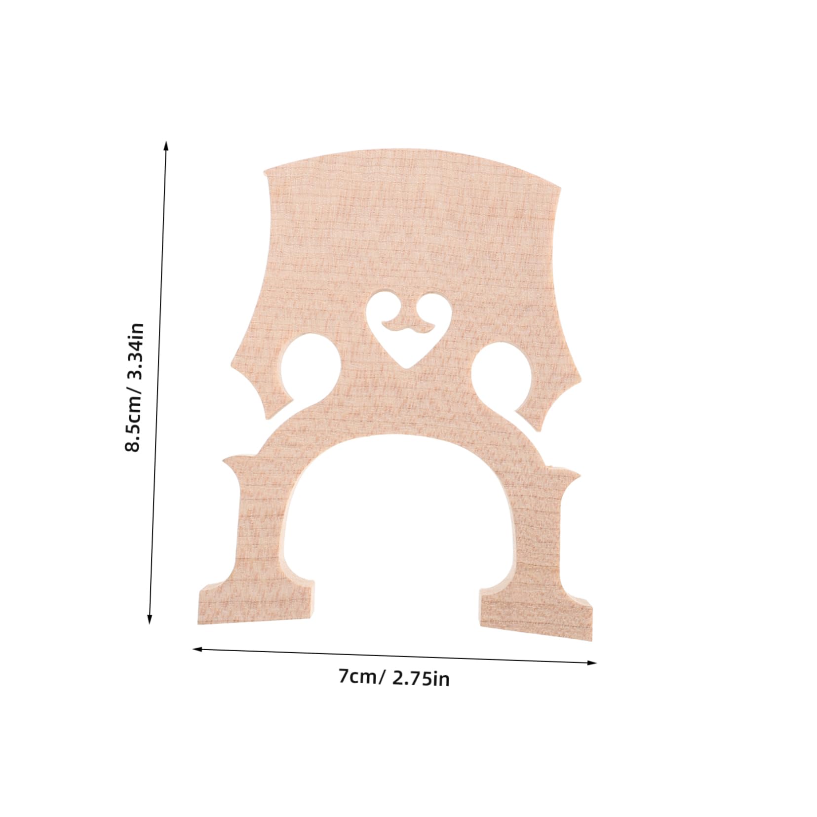 SUPVOX 4/1 Cello Instrument Part Wooden Bridge Maple Wood Practical Convenient for Violin Players