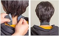 Vista 6 de 2 rollos de tiras de papel de cuello negro para peluquería banda para el cuello de peluquería tiras de peinado de papel para peluquería