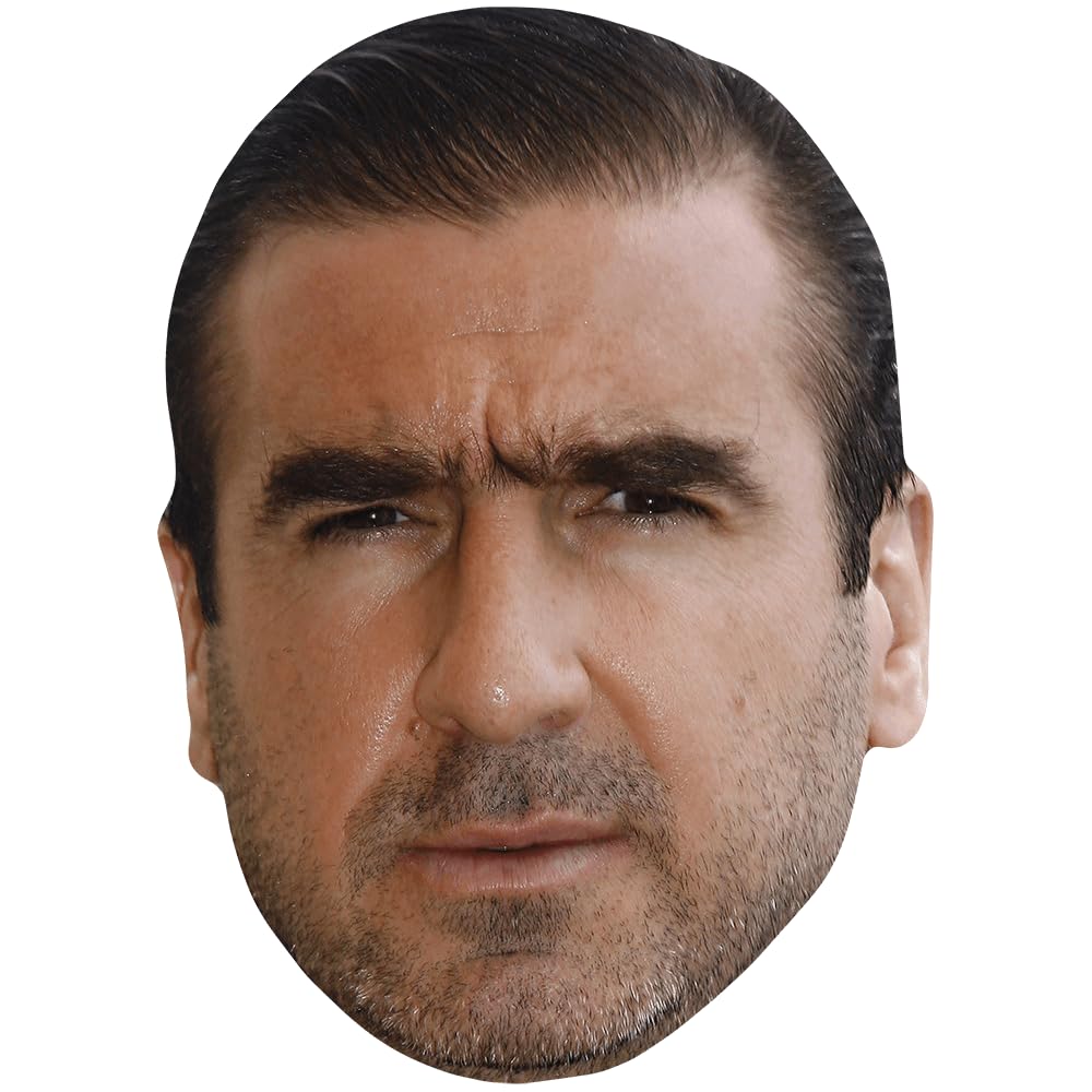Eric Cantona (Young) Celebrity Mask, Flat Card Face, Fancy Dress Mask