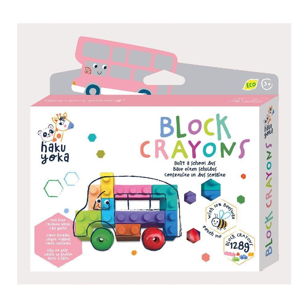 Avenir Haku Yoka School Bus Block Crayons