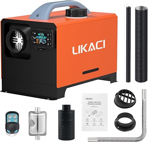 Miniatura 1 de Calentador diésel todo en uno 5KW-8KW 12V24V Diesel Air Car Parking Heater con pantalla LCD mejorada y control remoto, calentamiento rápido, para