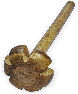 First Front Wooden Handmade Madani Mixer Hand Blender Rai for Kitchen