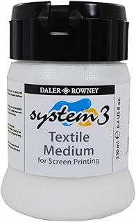 Daler-Rowney System3 8oz Textile Screen Printing Medium - Acrylic Screen Printing Medium for Professional and Student Artists - Versatile Medium for Use with Acrylic Paint, Ink and More