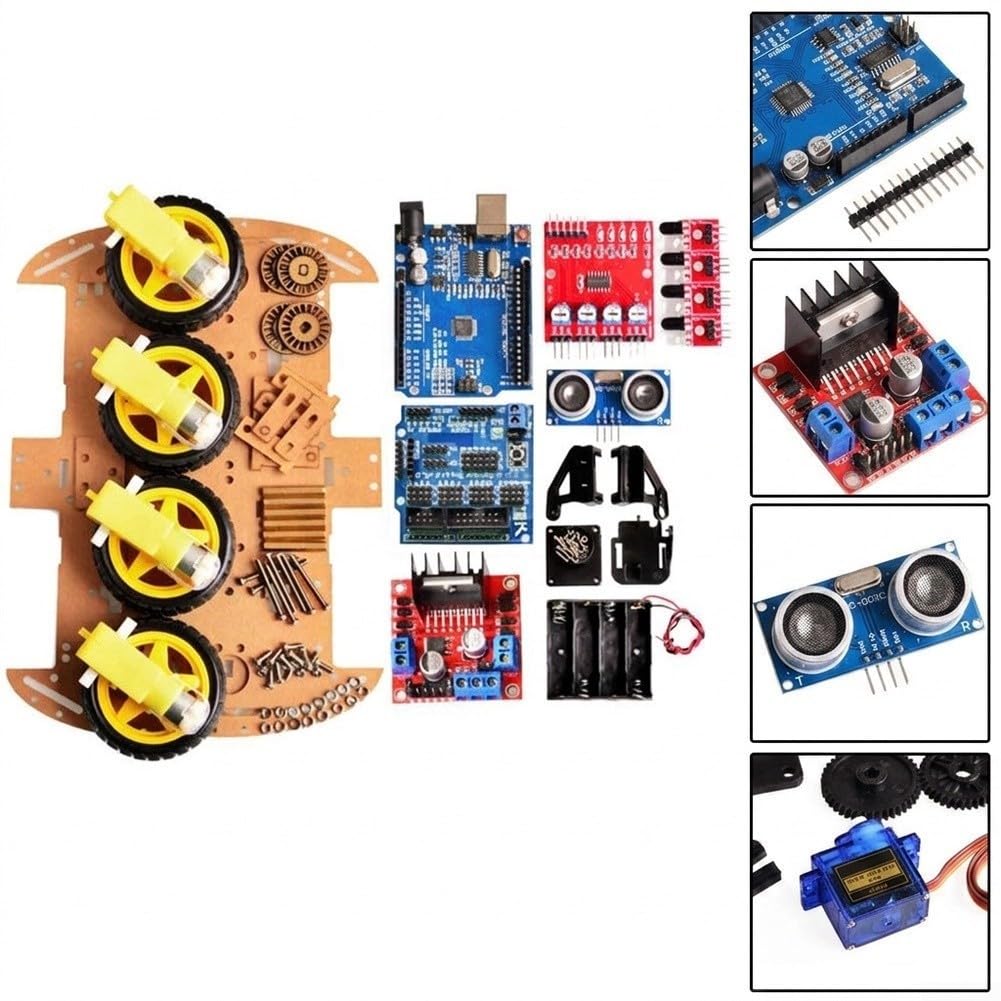 Kit per auto robot PCB 4WD con motori a 4 ingranaggi