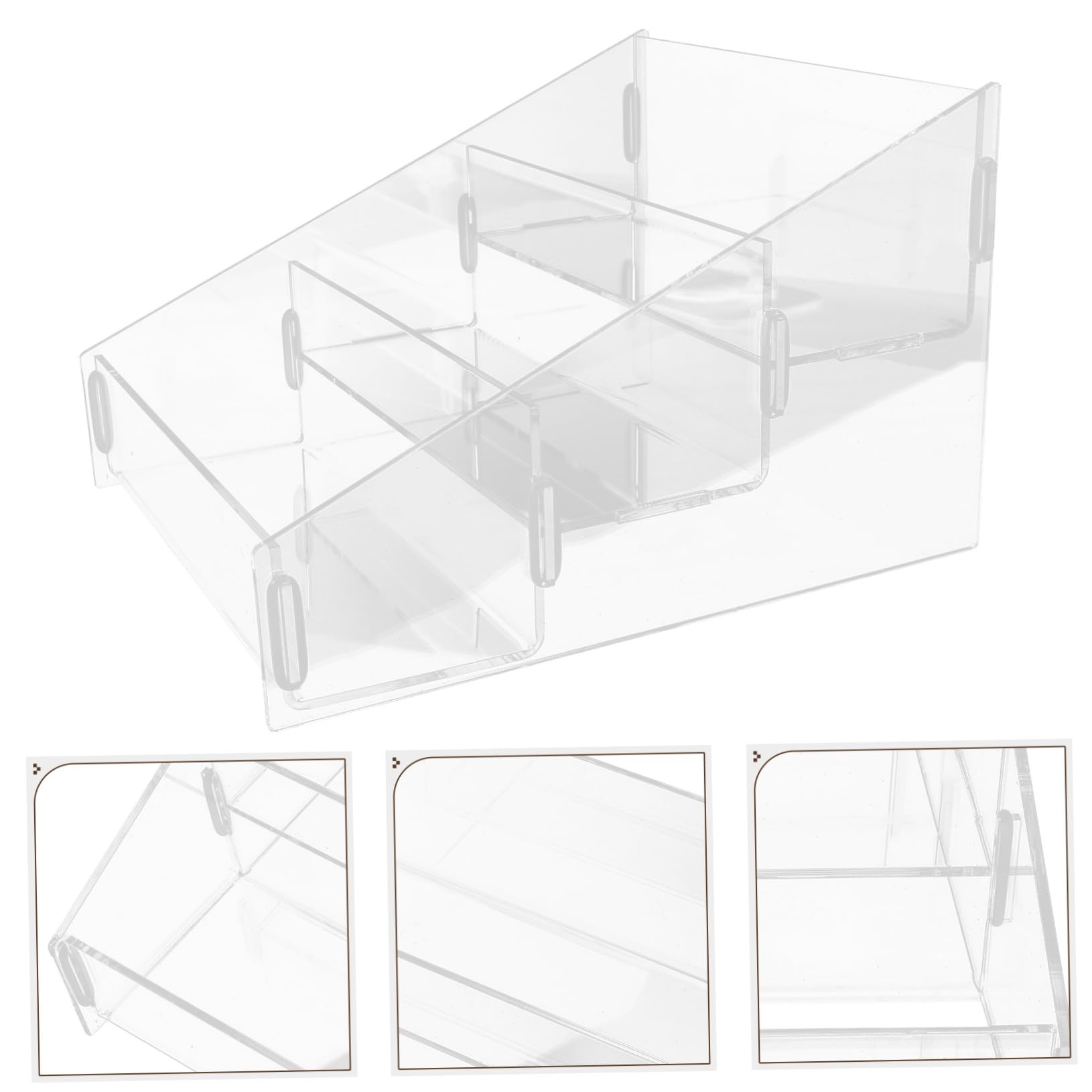 Transparenter Acryl Stufen Displayständer mit 3 Ebenen für Zuhause