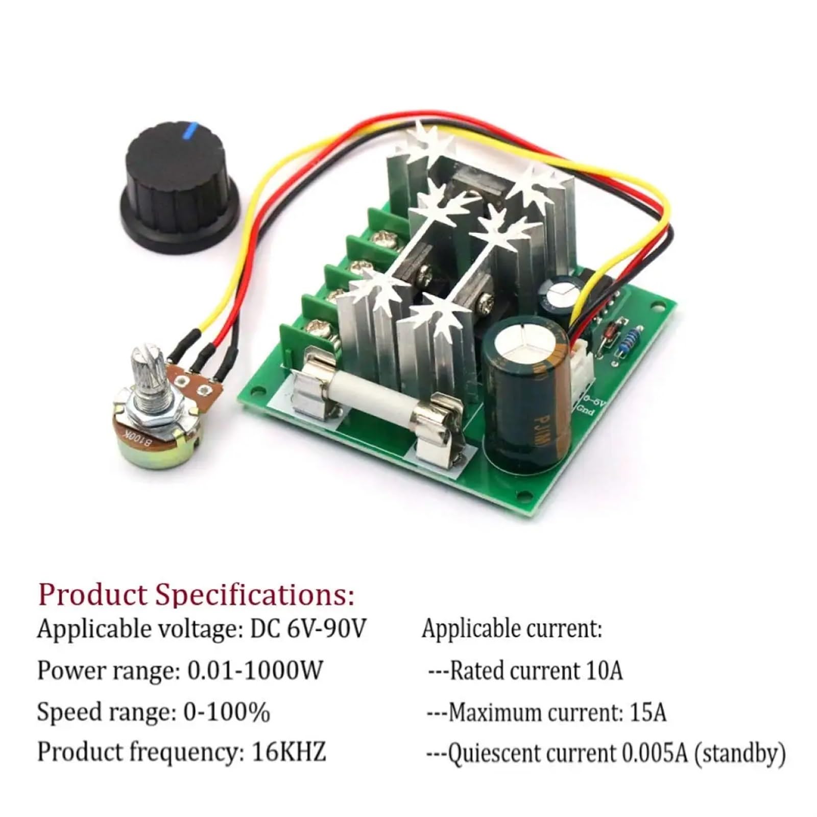 Régulateur de tension 400W 10A, 12V-40V DC, PWM, régulateur de vitesse du moteur, contrôle de la vitesse du ventilateur, variateur, contrôleur de puissance