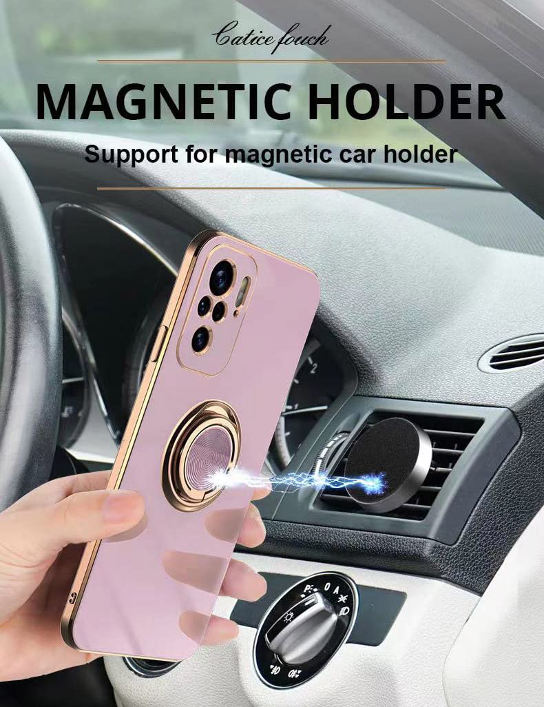 DESSEN Cover Per Xiaomi Mi 11 Lite 5G/4G/NE Con Anello Rotante 360° - Verde Scuro