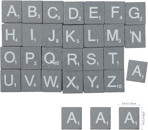 Miniatura 6 de MILISTEN 100 cubos de madera para bebé, juego de mesa del alfabeto, rompecabezas de madera para manualidades, letras de madera, rompecabezas, juego