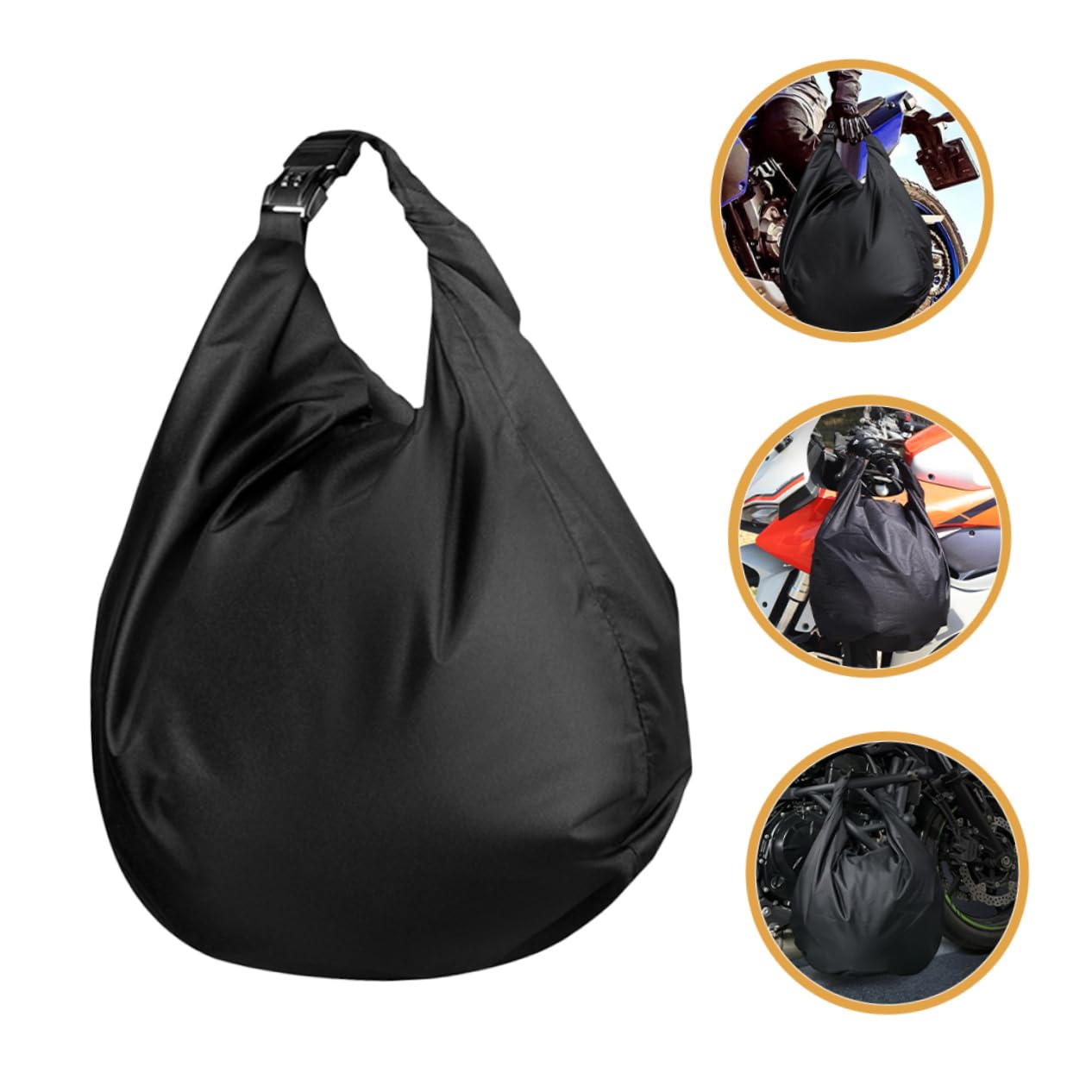 Borsa Porta Casco per Moto, Portacasco Oxford Nero, Leggera e Portatile, Apertura Facile per Riporre Casco in Viaggio