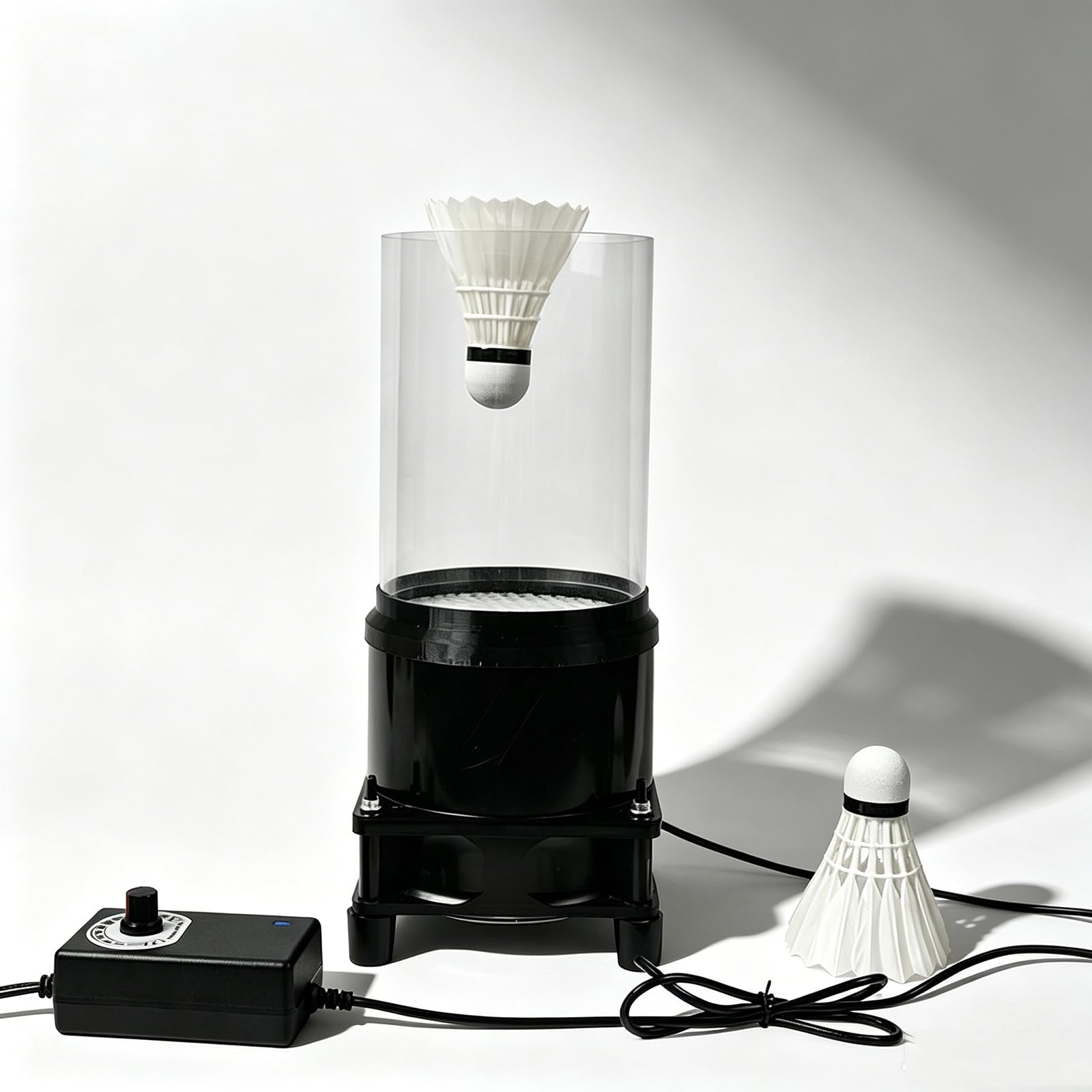 RKXKJ Shuttlecock Wind Tunnel Test, Portable Badminton Repair Tool, Feathers Fly Stability Testing Machine Tool, With Adjustable Speed, Adjustable Wind Speed, For Feather & Nylon 8CM fan