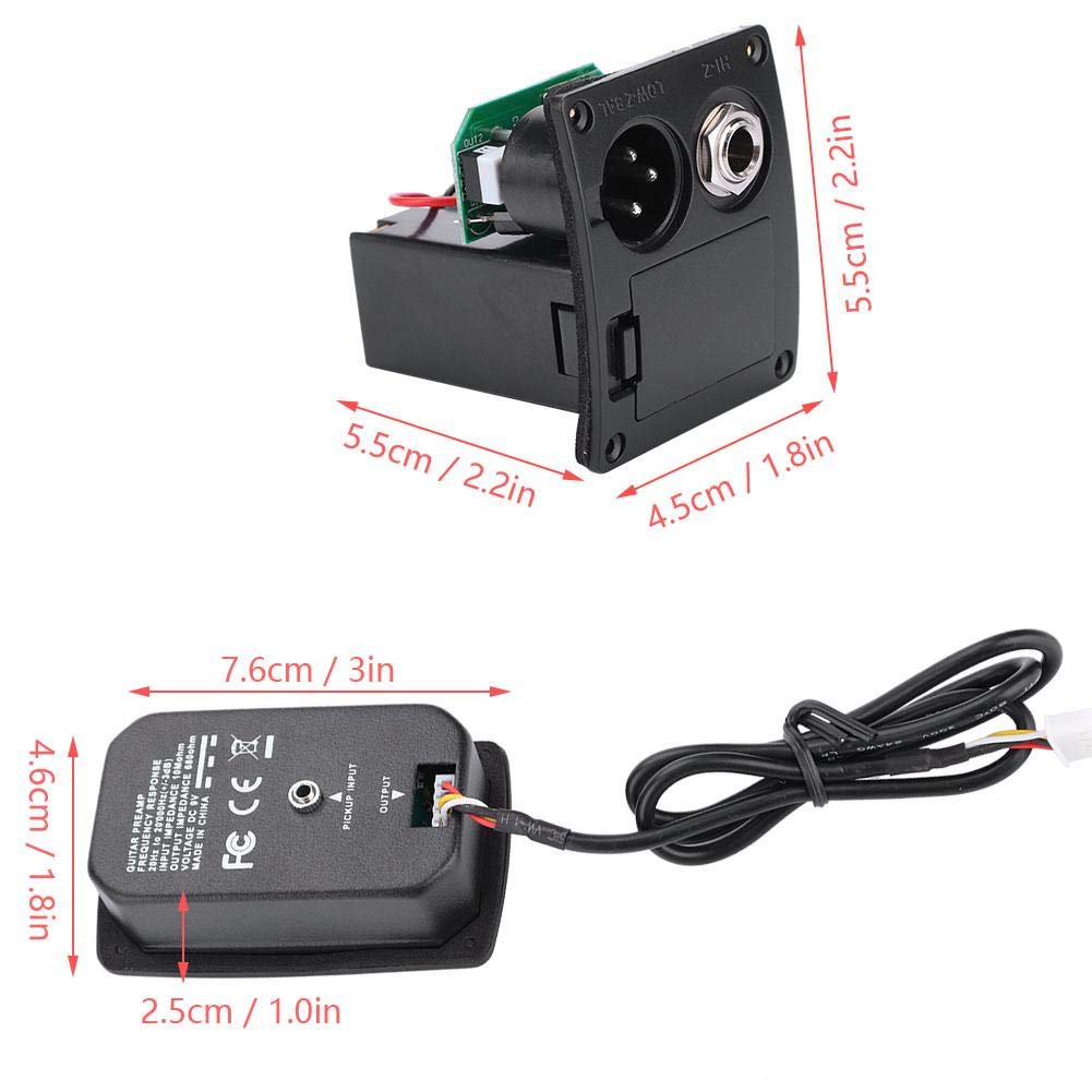 Equalizzatore a 5 Bande per Chitarra, SE-5N 5 Band EQ Equalizzatore Pickup Accordatore per Chitarra