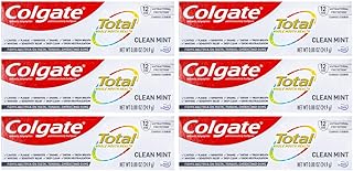 Colgate Total Toothpaste, Clean Mint, Travel Size 0.88 oz (24.9g) - Pack of 6