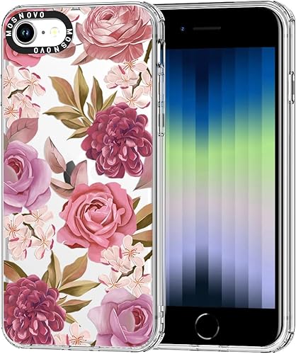 MOSNOVO Funda compatible con iPhone 12 Pro Max, Buffertech de 6.6 pies de impacto de caída, tecnología antidespegue, funda de TPU transparente con