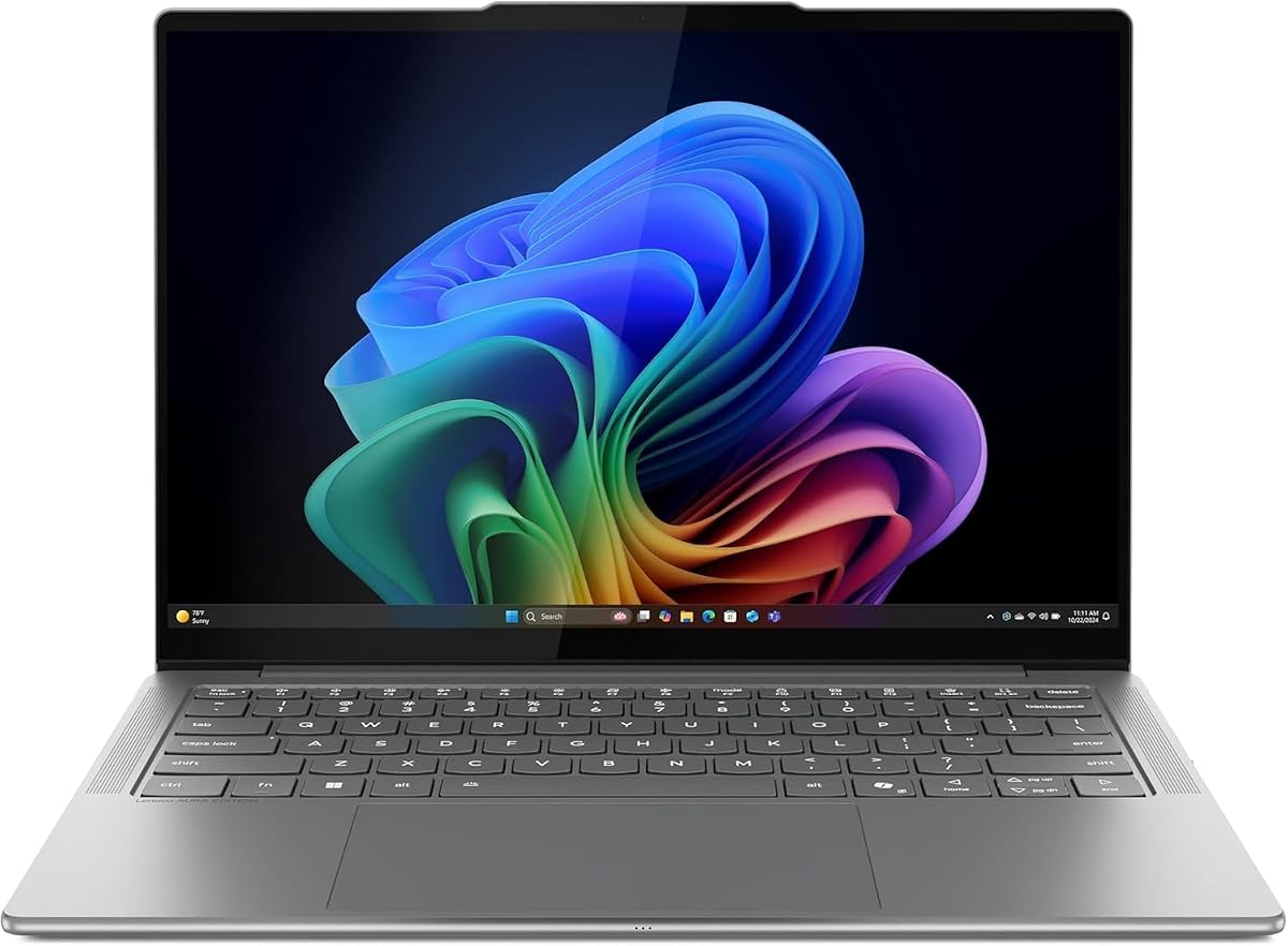 Lenovo Slim 7i Aura Edition Copilot+ PC with Intel Core Ultra 7 258V Processor, 14” 100% DCI-P3 OLED Touchscreen, 32GB LPDDR5X-8533MT/s Memory, 1TB SSD, Wi-Fi 7, 5MP RGB+IR Cam, and Win 11 Pro