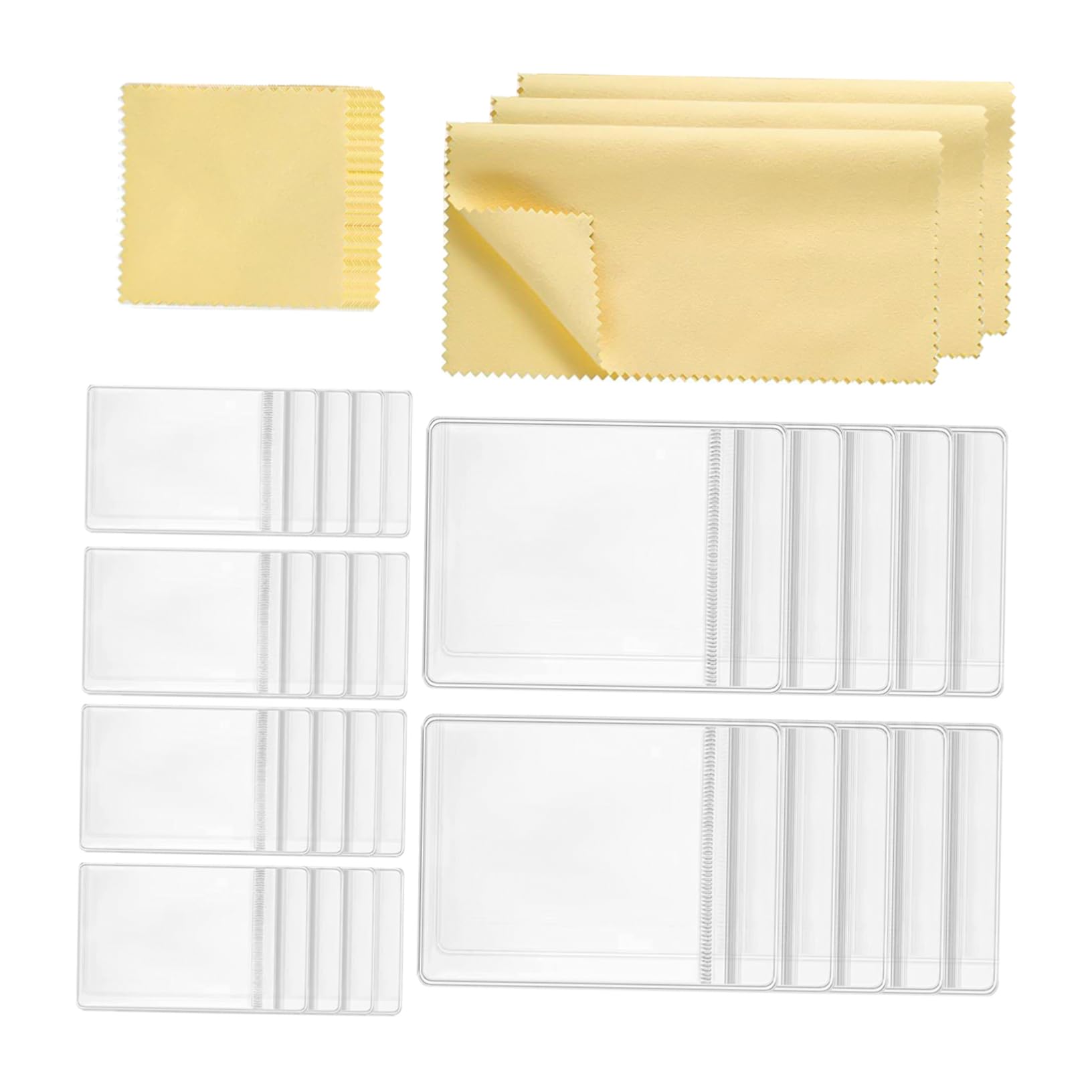 5 Sets 73 Tlg Reinigungsset Zur Aufbewahrung Von Ohrringen Und Schmuck Transparente Aufbewahrungstasche Mit Anlaufschutz Für Schmuck Set Mit 73 Stück Geldbörse Tragetasche