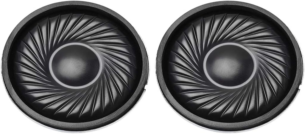 sourcing map 2Pcs Round Internal Magnet Speaker Loudspeaker 8 Ohm 2W 1.5 inch Dia Steel Shell