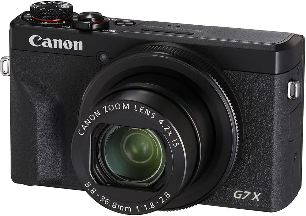 Canon PowerShot G7 X Mark III Digital Camera (Black) (3637C001) + 2 x 64GB Memory Card + 3 x NB13L Battery + Corel Photo Software + Charger + Card Reader + LED Light + More (Renewed)