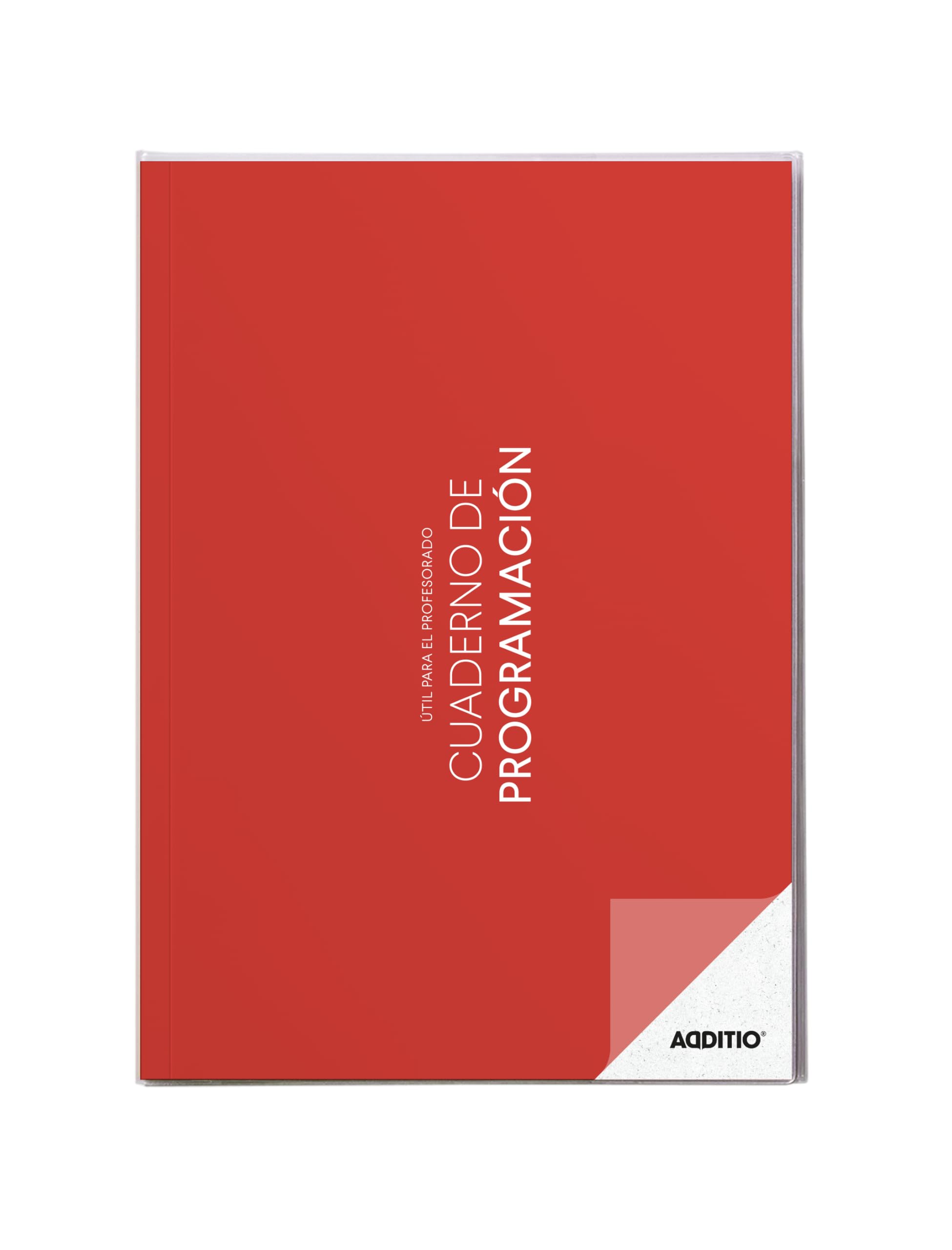 ADDITIO Cahier de programmation enseignants A4 Espagnol Rouge
