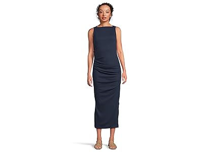 Michael Stars Reign Knife Neck Midi Pleated Dress Women