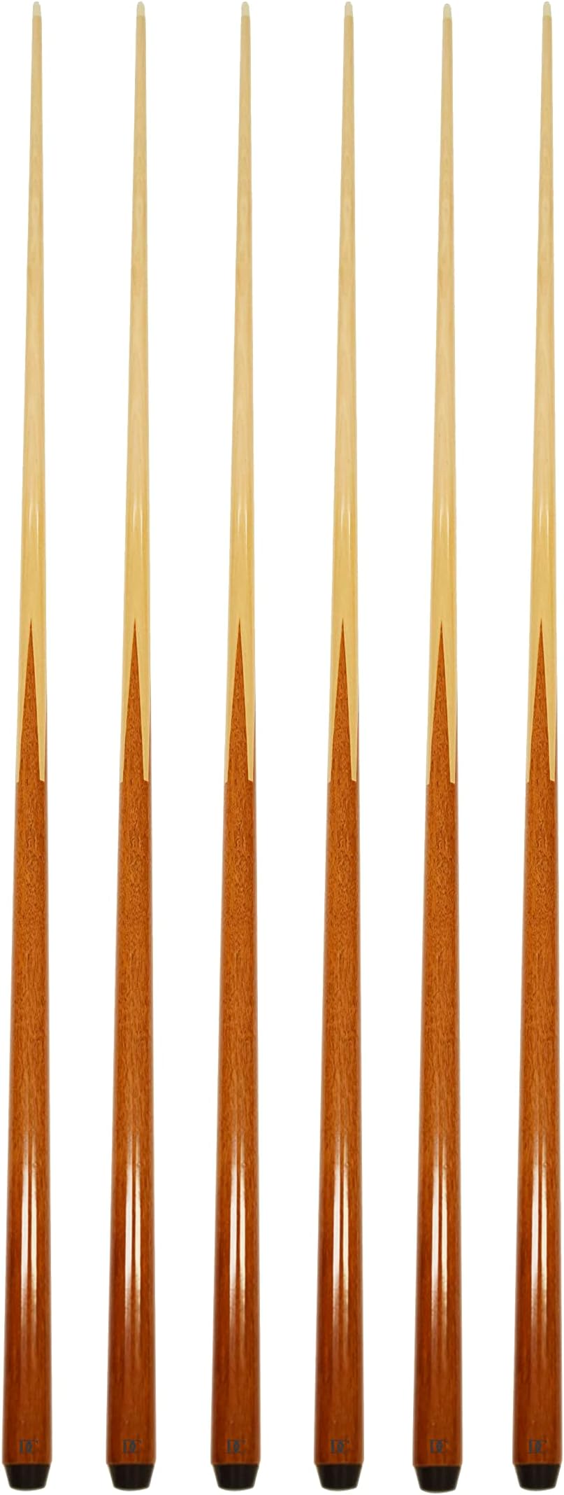 HAN'S DELTA Set of 6 Pool Cues 36"/42"/48"/57" Real 4-Prong House Bar Billiard Pool Cue Stick