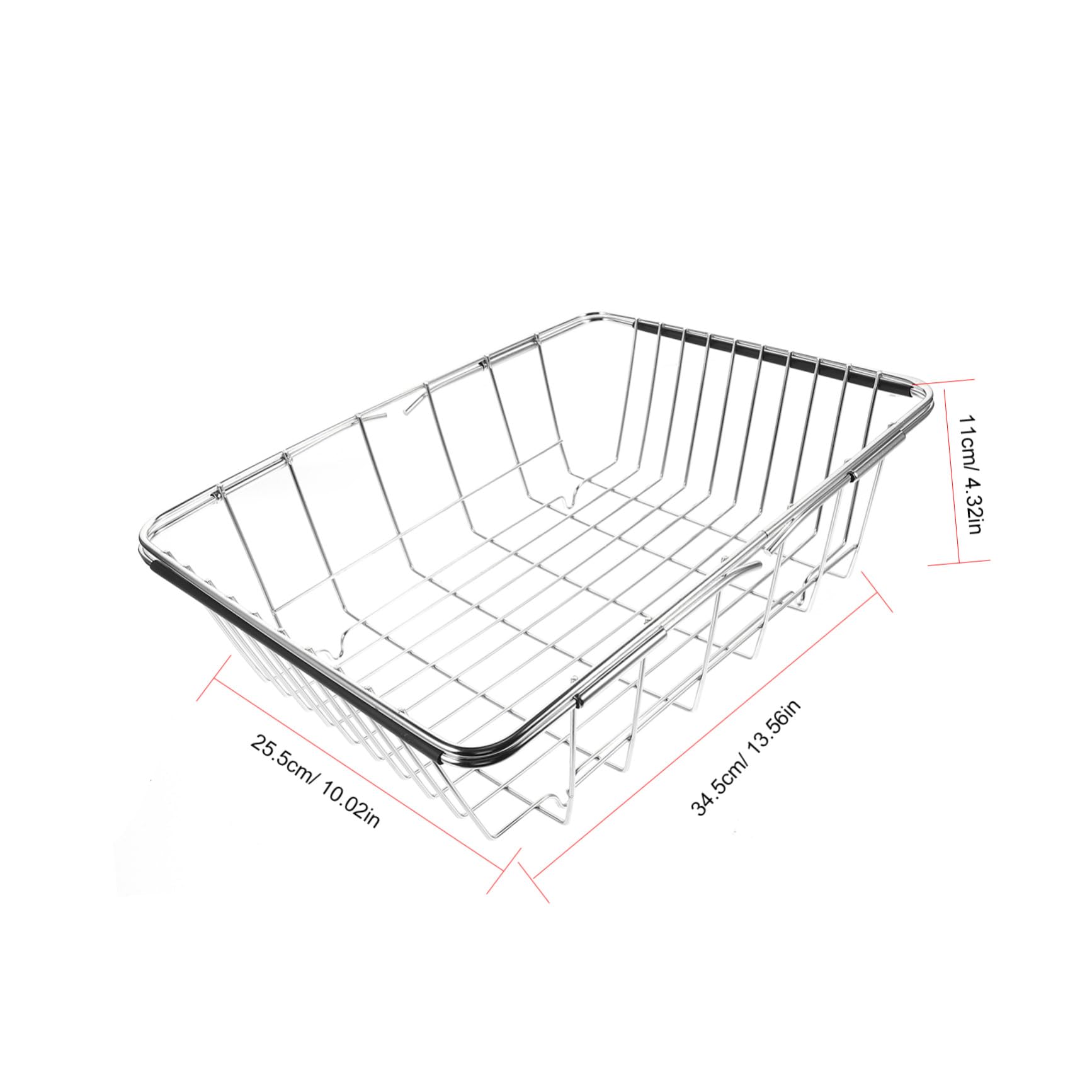 Alipis Scolapiatti per Lavello in Acciaio Inox Cestello di Scarico Multifunzionale Filtro Accessorio da Cucina Pratico per Asciugatura e Raccolta Piccoli Oggetti Angoli Arrotondati
