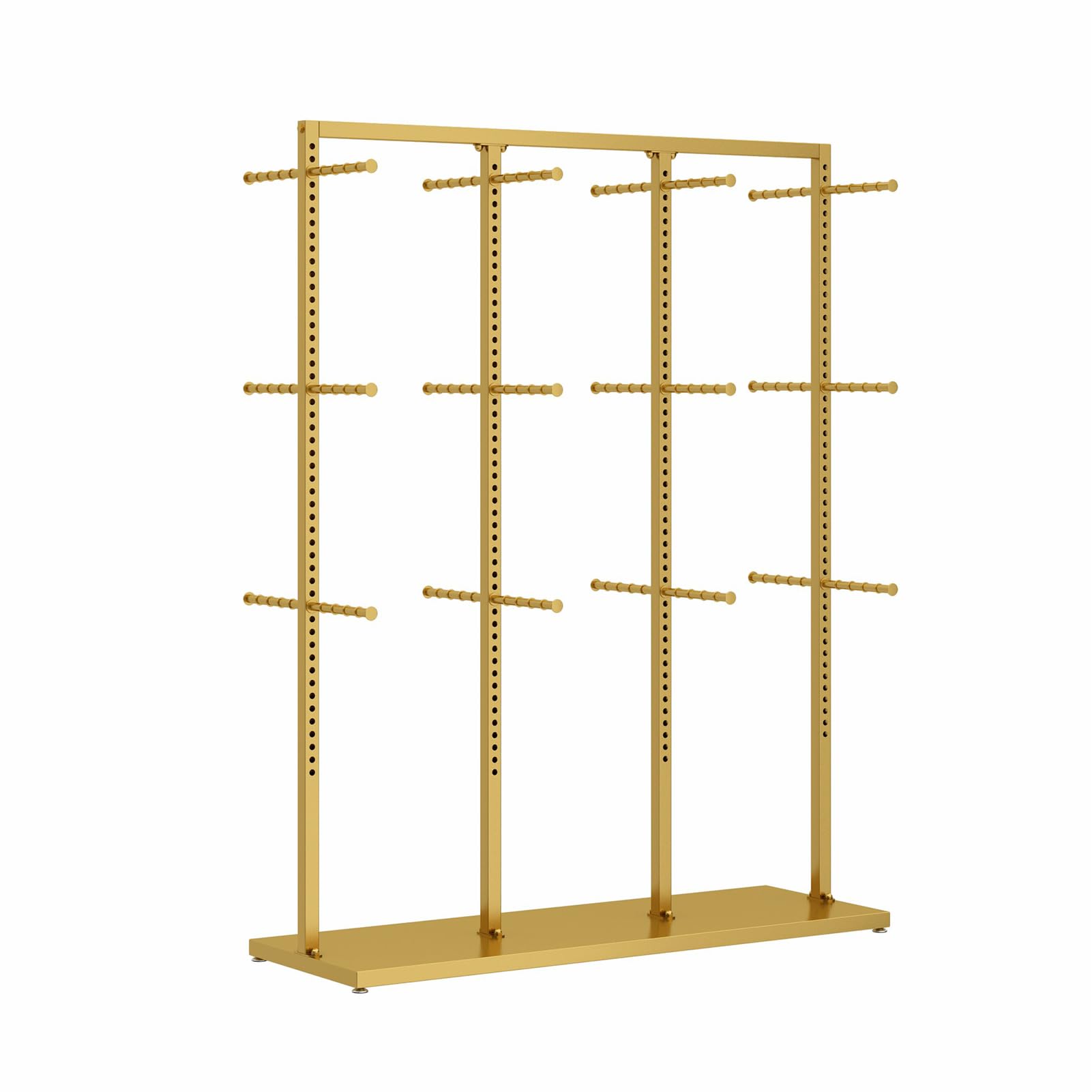 YNBSHGAA Freestanding Lingerie Display Rack, Garment Stand for Retail Boutique, Underwear Storage Shelves for Bra Panties Scarves Socks Organizer,Gold-100X40X130CM