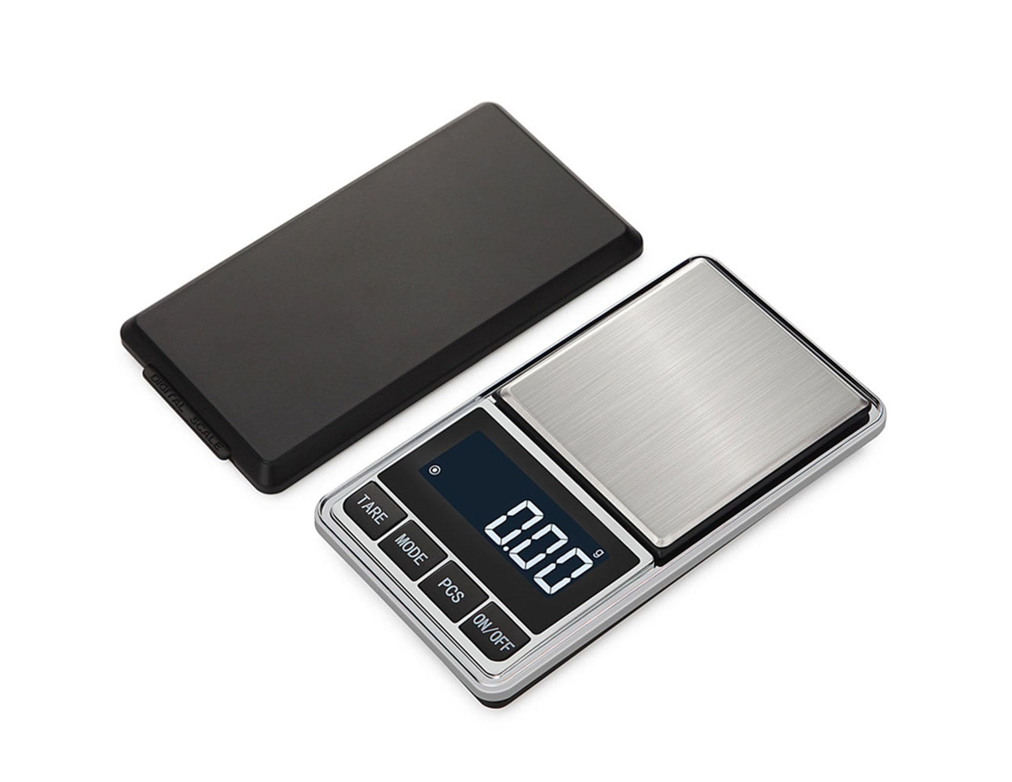 Bilancia digitale di precisione Gram 200g x 0,01g Mini Bilancia tascabile Peso elettronico portatile Bilance gioielli Tara Auto Off Acciaio inox Display retroilluminato bianco